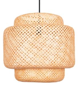 Luster na lanku BERTA 1xE27/20W/230V pr. 50 cm bambus