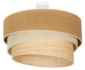 Duolla - Prisadený luster YUTE TRIO 3xE27/15W/230V pr. 60 cm hnedá/šedá/béžová