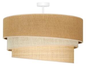 Duolla - Prisadený luster YUTE TRIO 3xE27/15W/230V pr. 60 cm hnedá/šedá/béžová