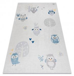 Dywany Łuszczów Detský kusový koberec Bambino 1161 Owls grey - 140x190 cm