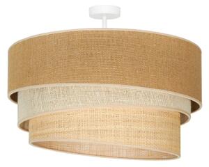 Duolla - Prisadený luster YUTE TRIO 3xE27/15W/230V pr. 60 cm hnedá/šedá/béžová