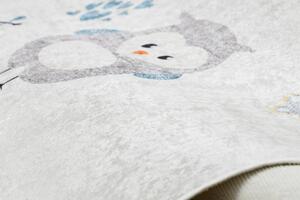 Dywany Łuszczów Detský kusový koberec Bambino 1161 Owls grey - 140x190 cm