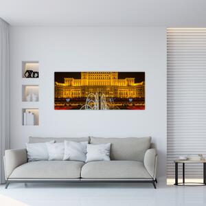 Obraz - Palác parlamentu, Bukurešť Rumunsko (120x50 cm)