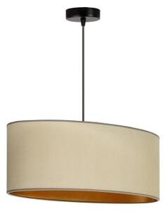 Duolla - Luster na lanku OVAL VEGAN 1xE27/15W/230V béžová