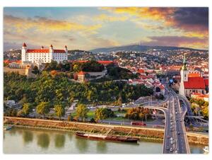 Obraz - Panorama Bratislavy, Slovensko (70x50 cm)