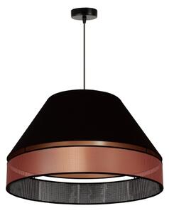 Duolla - Luster na lanku COPPER SHINY 1xE27/15W/230V pr. 60 cm čierna/medená