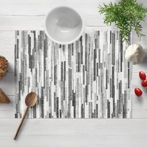 Biante Dekoračné prestieranie na stôl Leona LN-175 Sivo-čierne pásiky 30x40 cm