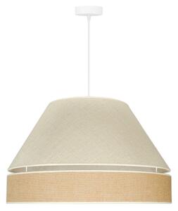 Duolla - Luster na lanku YUTE AVIGNON 1xE27/15W/230V pr. 60 cm šedá/hnedá