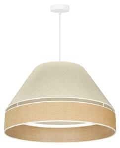 Duolla - Luster na lanku YUTE AVIGNON 1xE27/15W/230V pr. 60 cm šedá/hnedá