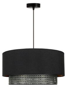 Duolla - Luster na lanku BOHO RATTAN 1xE27/15W/230V pr. 45 cm čierna