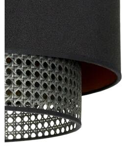 Duolla - Prisadený luster BOHO RATTAN 1xE27/15W/230V pr. 45 cm čierna