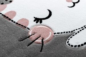 Dywany Łuszczów Detský kusový koberec Petit Kitty cat grey kruh - 160x160 (priemer) kruh cm