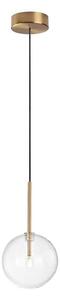 Ideal Lux - LED Luster na lanku EQUINOXE 1xG4/2W/230V pr. 15 cm mosadz/číra