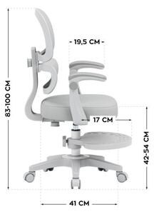 Detská otočná stolička Mark Adler Junior 4.4 Grey