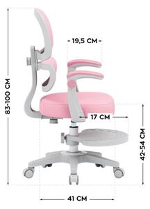 Detská otočná stolička Mark Adler Junior 4.4 Pink