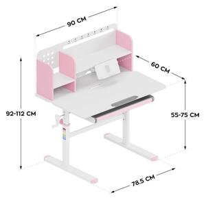 Detský rastúci písací stôl Mark Adler Study 5.0 Pink