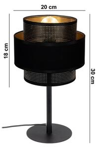 Stolná lampa NESS 1xE27/60W/230V čierna