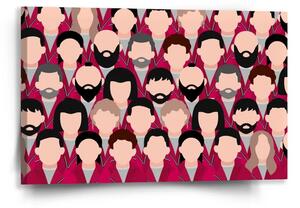 Sablio Obraz Money heist Anonymné tváre - 60x40 cm