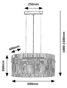Rabalux 72262 - Luster na lanku INESA 2xE27/40W/230V