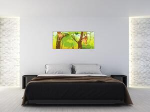 Obraz - Opičiaci (120x50 cm)