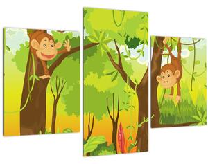 Obraz - Opičiaci (90x60 cm)