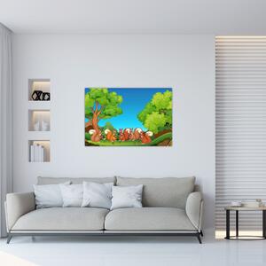 Obraz - Veselé veveričky (90x60 cm)