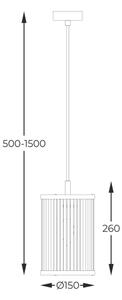 Zuma Line P0528-01F-P7AC - Luster na lanku SERGIO 1xE14/60W/230V čierna