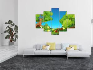 Obraz - Veselí žabiaci (150x105 cm)