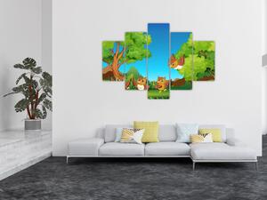 Obraz - Veselé sovičky (150x105 cm)