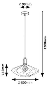 Rabalux 72241 - Luster na lanku FRAN 1xE27/40W/230V