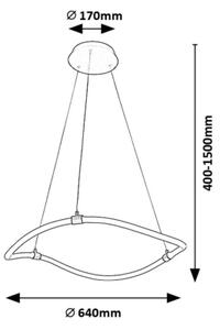 Rabalux 72253 - LED Luster na lanku SERENA LED/34W/230V 4000K