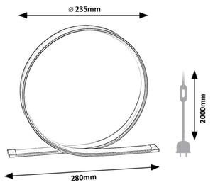 Rabalux 74210 - LED Stolná lampa AZULA LED/5W/230V 4000K čierna