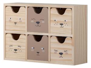 Drevený detský organizér na hračky v prírodnej farbe 27x8x18 cm Calle – Bloomingville Mini