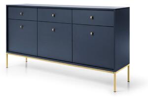 Komoda Mono námornícka modrá so zásuvkami (MKSZ154), navy/zlatá