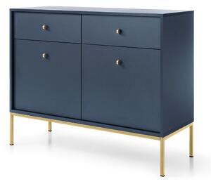 Komoda Mono námornícka modrá so zásuvkami (MKSZ104), navy/zlatá