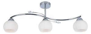 Luster na tyči CONNOR 3xE27/15W/230V lesklý chróm/biela