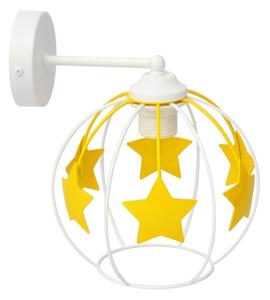 Detská nástenná lampa STARS 1xE27/15W/230V žltá/biela