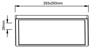 Brilliant - LED Stropné svietidlo MILTON LED/18W/230V 29,3x29,3 cm biele