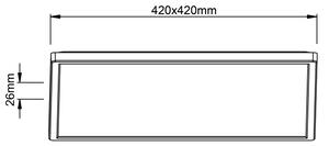 Brilliant - LED stropné svietidlo MILTON LED/24W/230V 42x42 cm biele