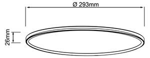 Brilliant - LED stropné svietidlo MILTON LED/18W/230V priemer 29,3 cm čierne