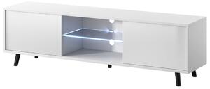 TV stolík Luna 01 LED biely, 140 cm