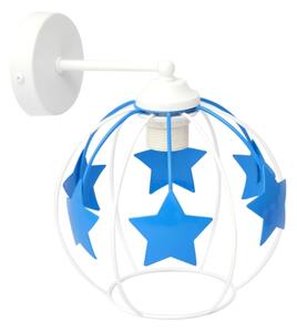 Detská nástenná lampa STARS 1xE27/15W/230V modrá/biela