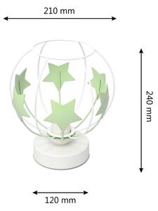 Detská stolná lampa STARS 1xE27/15W/230V zelená/biela