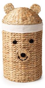 Detský kôš na hračky z vodného hyacintu v prírodnej farbe ø 30x56 cm Bear – Compactor