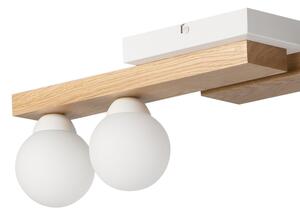Luster na lanku CORTINA 2xE27/15W/230V + 2xG9/5W/230V biela/dub