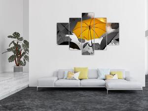 Obraz žltého dáždnika (150x105 cm)