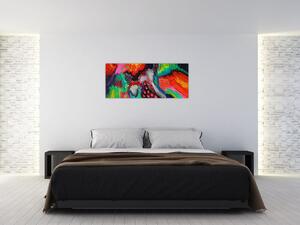 Obraz abstraktné - farby (120x50 cm)