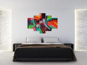 Obraz abstraktné - farby (150x105 cm)