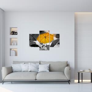 Obraz žltého dáždnika (90x60 cm)
