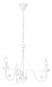 Luster na reťazi DONATO 3xE14/40W/230V biela